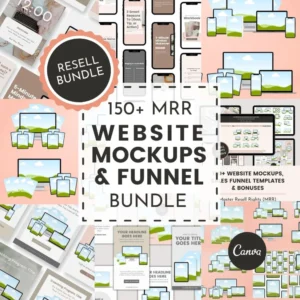 The Sales Scene Bundle (150 Editable Canva Mockups)